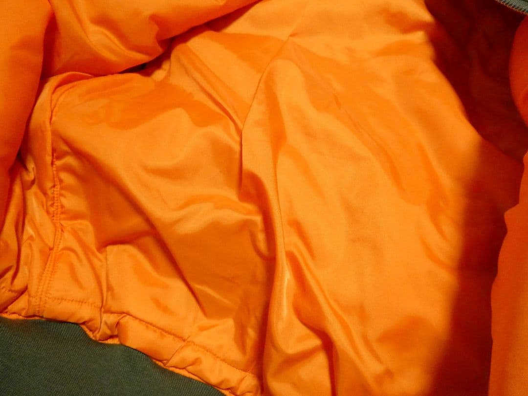 オーバーシルエット！ビッグサイズXL！アルファMA-1フライトジャケット緑