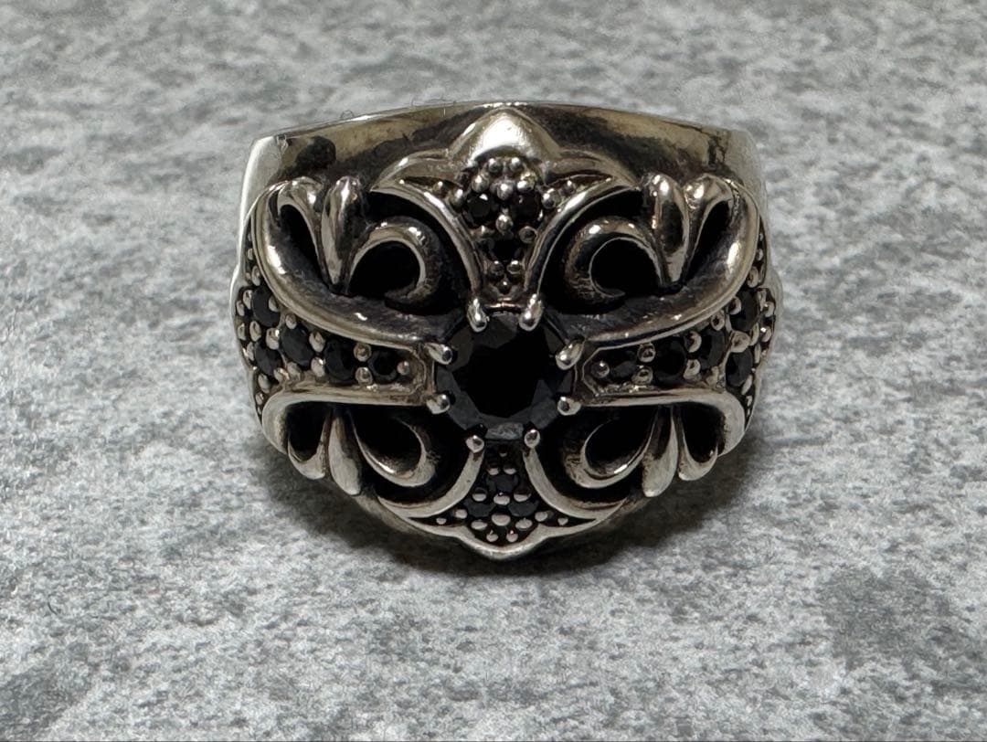 クロムハーツ キーパーリング　23号　シルバー925 天然パヴェ