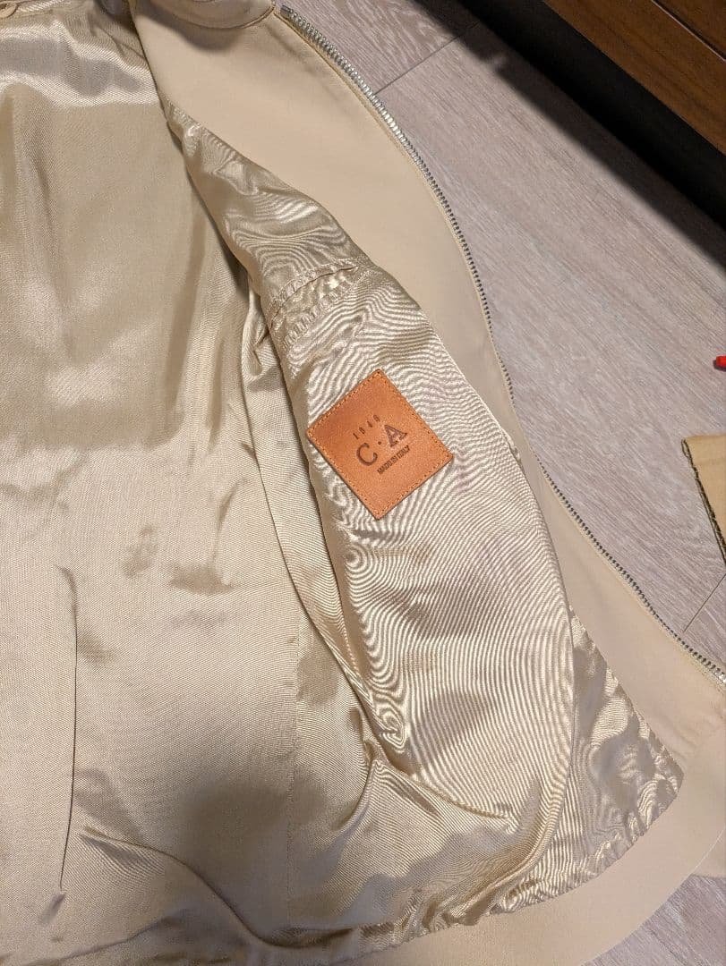 M 1945　ca max ラムレザーシングルライダースジャケット 48