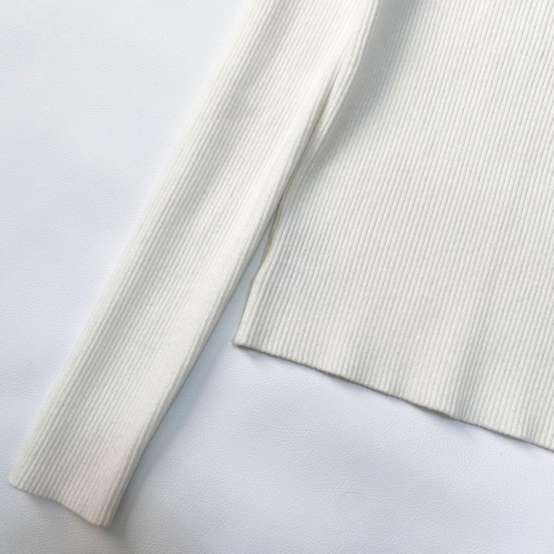 anuans カシミヤブレンドデコルテリブニットプルオーバー　2023 F