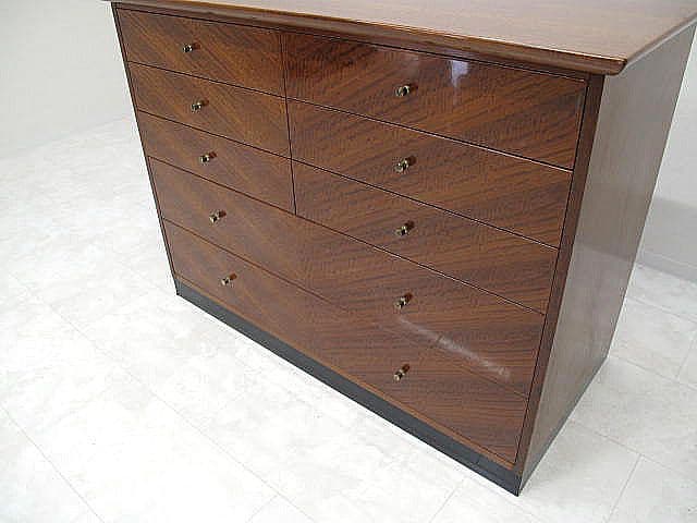 美品 カリモク ドマーニ フォルザ アールデコ様式チェスト ワイドチェスト　希少