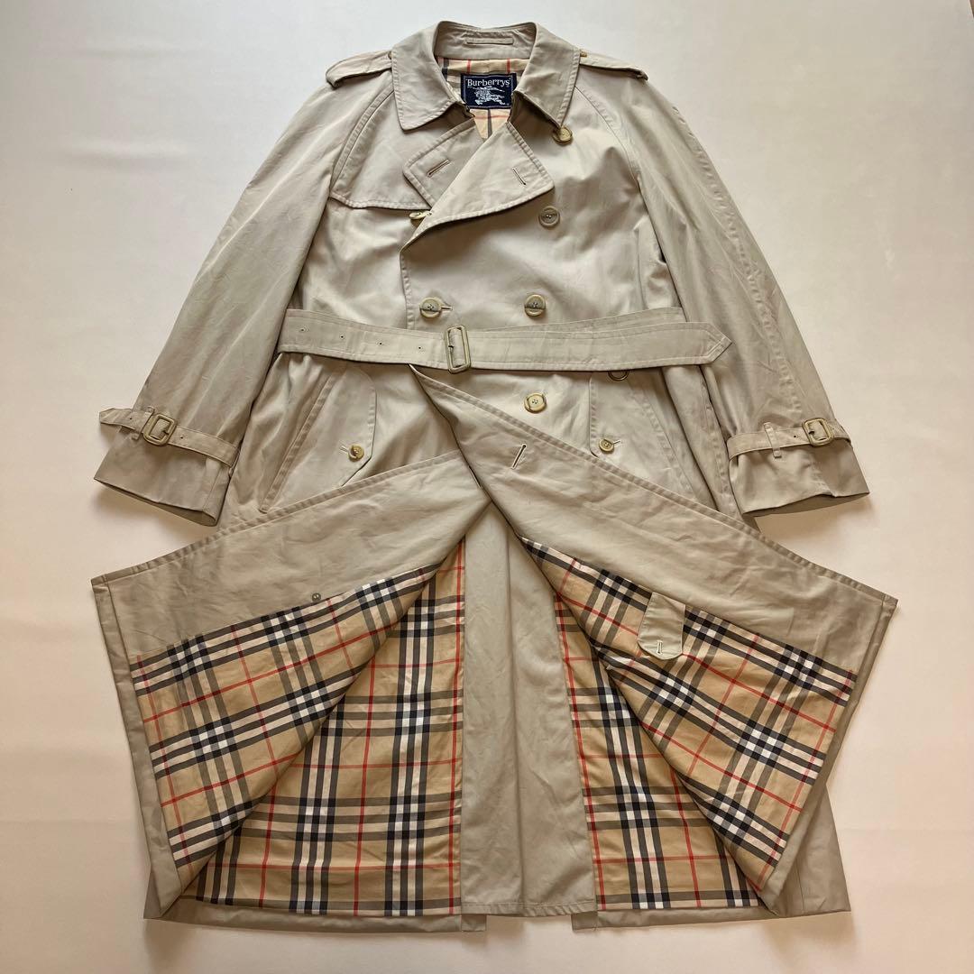 バーバリーズ トレンチコート ダブル 大きいサイズ185 着丈113