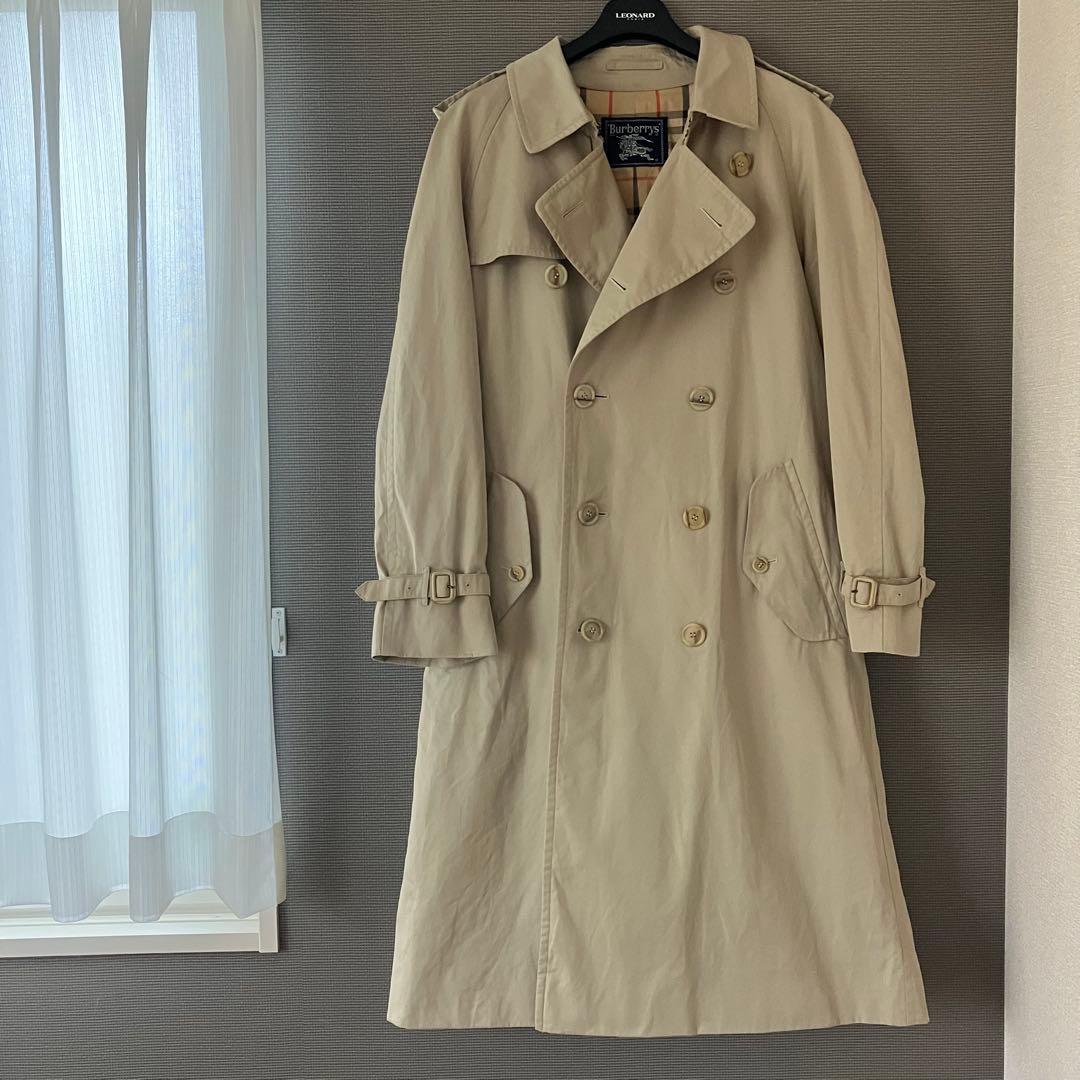 バーバリーズ トレンチコート ダブル 大きいサイズ185 着丈113