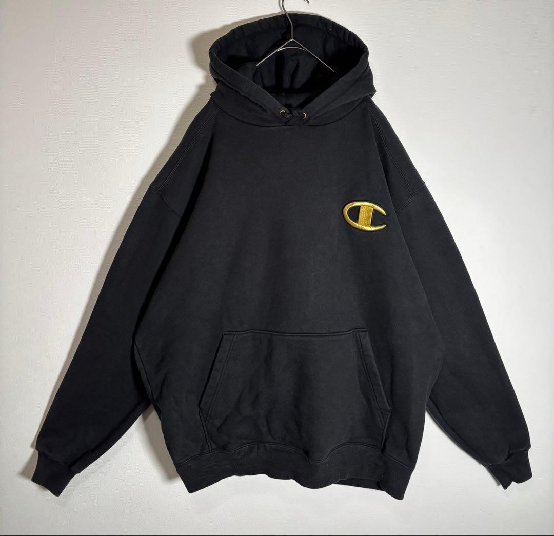 Champion スーパーフーディ　ヘビーウエイト　コーンヘッド　刺繍　パーカー