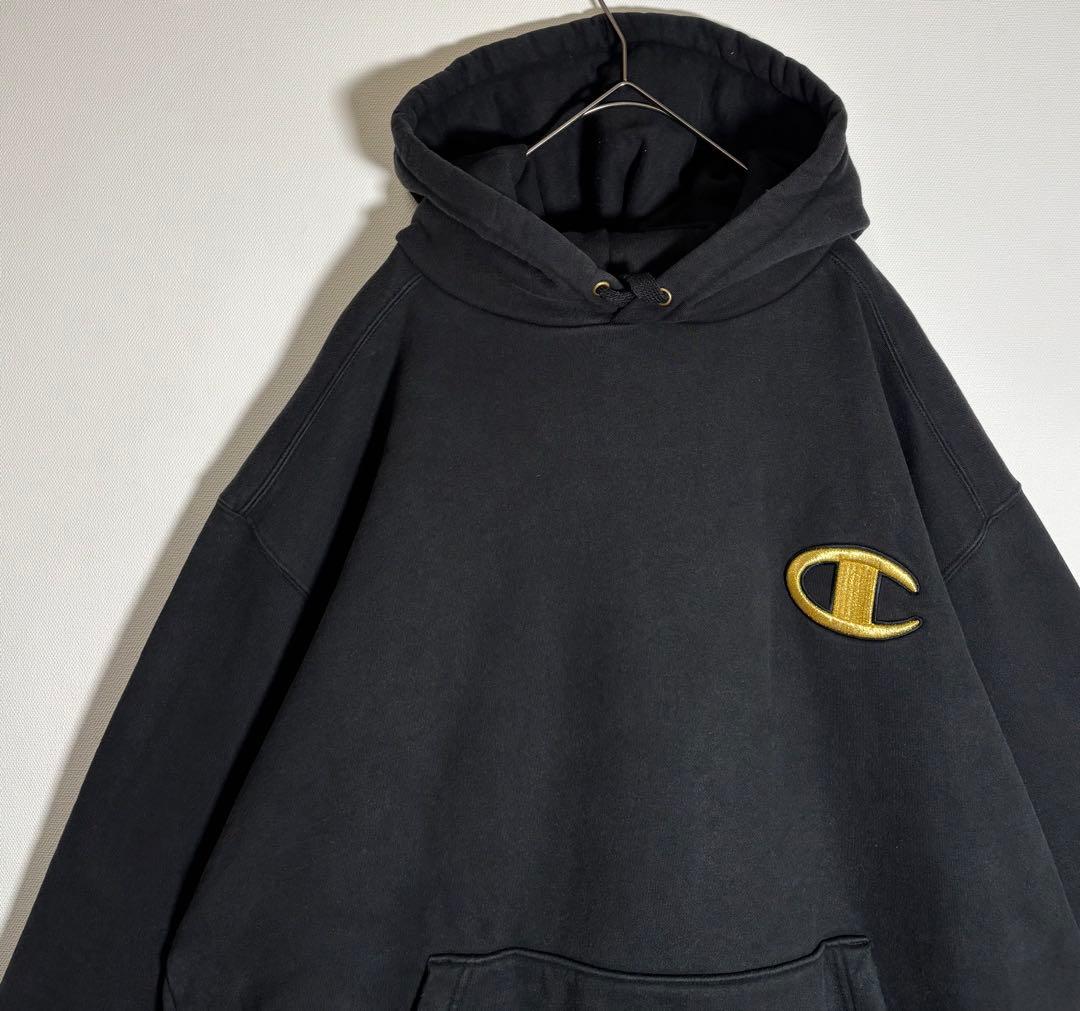 Champion スーパーフーディ　ヘビーウエイト　コーンヘッド　刺繍　パーカー