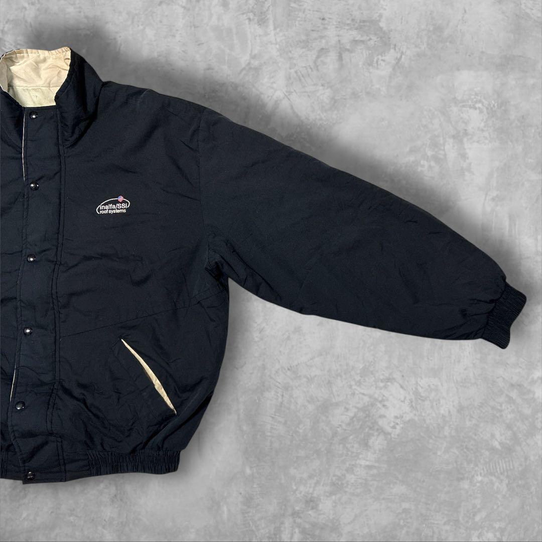 KING LOUIE 中綿ワークジャケット 2XL 黒 USA製 企業刺繍 古着