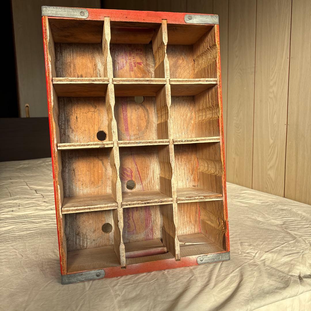 Coca-Cola レトロ木製収納ボックス　コカ・コーラ　木箱　アンティーク