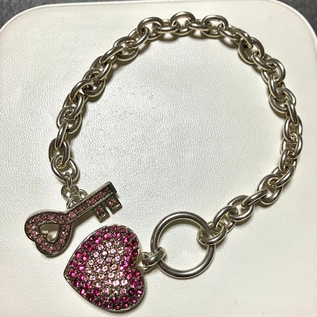 Folli Follie フォリフォリ SV925 ピンク ハート ブレスレット