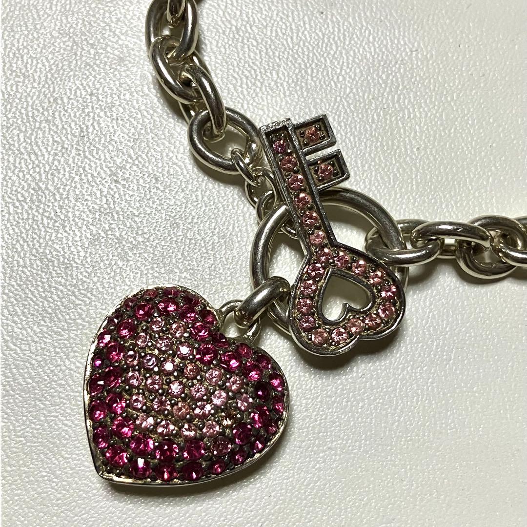 Folli Follie フォリフォリ SV925 ピンク ハート ブレスレット