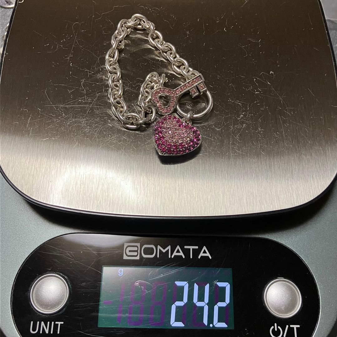 Folli Follie フォリフォリ SV925 ピンク ハート ブレスレット