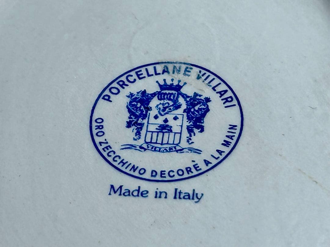 VILLARI ヴィラーリ　シェルプレート　ホワイトアンティークゴールド