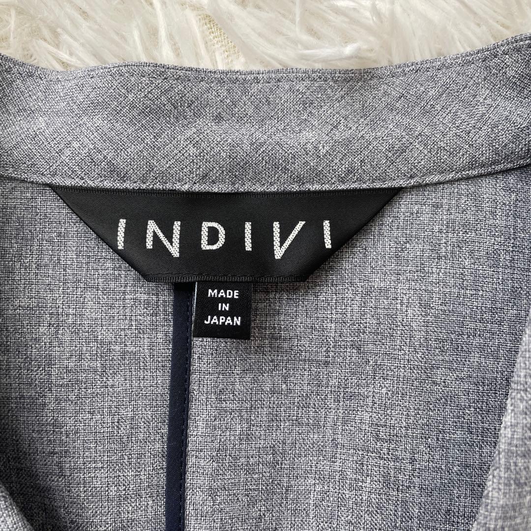 SALE 洗える　INDIVI スーツセットアップ　36 ノーカラー　パンツ