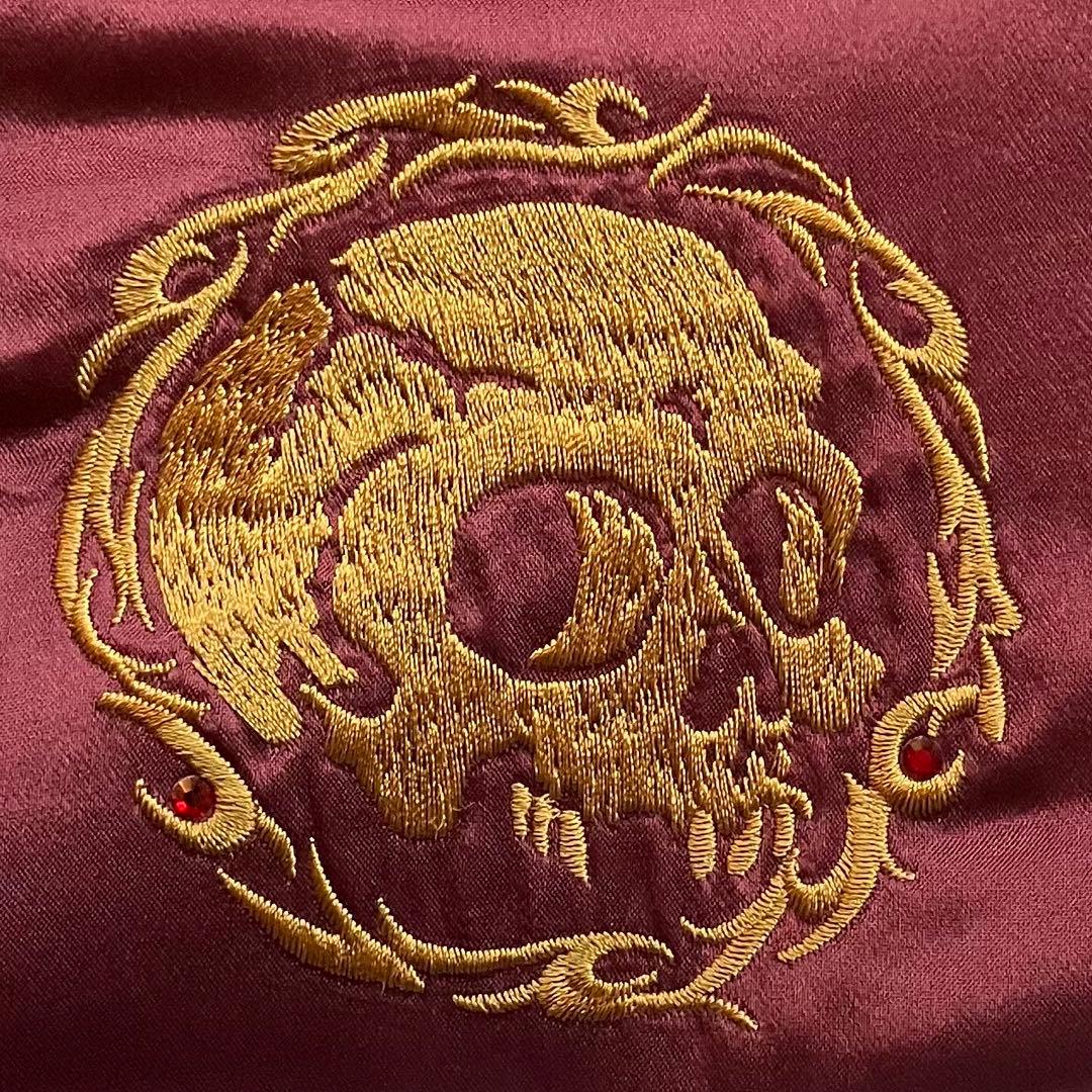 SKULL FLIGHT リバーシブル キルティング 刺繍 スカジャン バイク