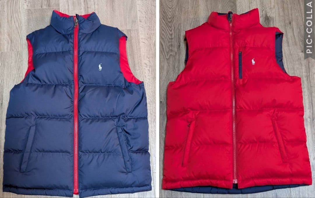 汎用性抜群！【ラルフローレン】キルテッド リバーシブル ダウン ベスト