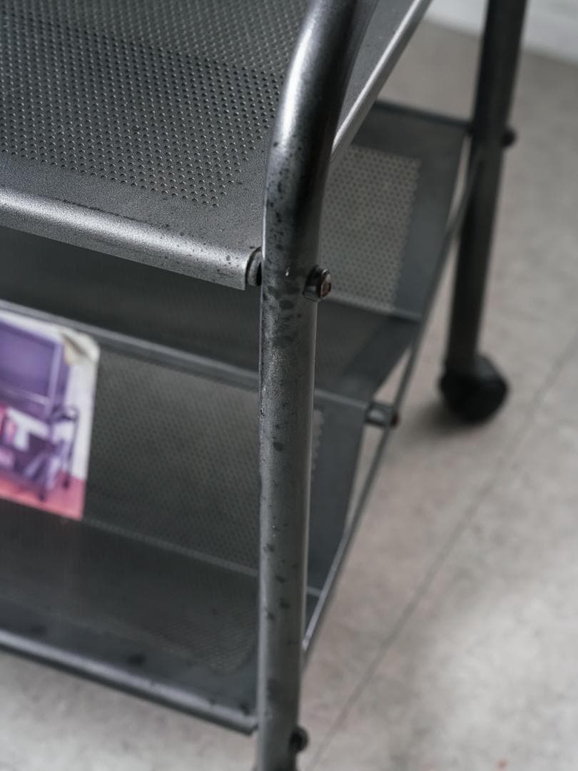 ヴィンテージ パンチングメタルラック/テーブル インダストリアル