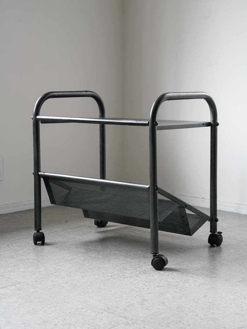 ヴィンテージ パンチングメタルラック/テーブル インダストリアル