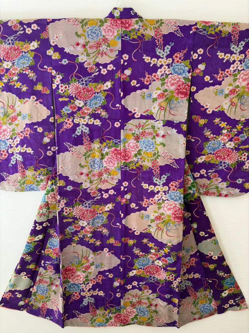 アンティーク　子供　着物　着丈130センチ　紫