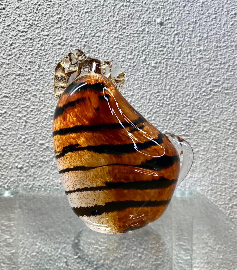 ノグチミエコ　Fusion factory glass art 虎 ガラス