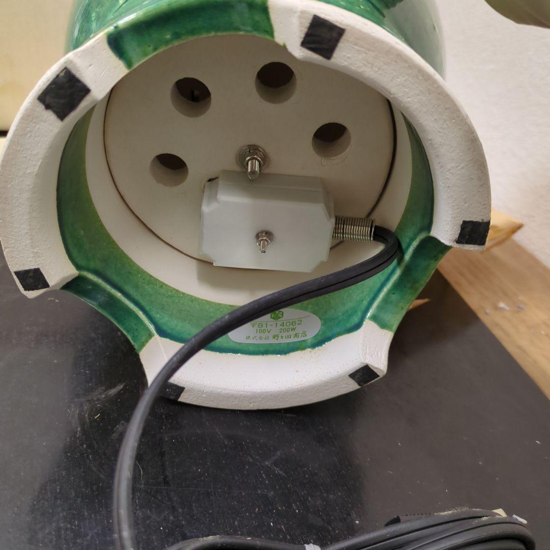 煎茶　茶道具　炉　陶器製 電気式茶道具　電熱器　野々田　未使用