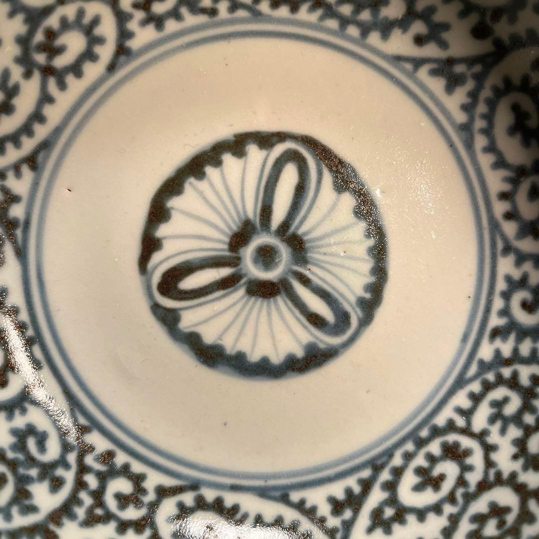 A914 古伊万里　染付　蛸唐草紋様　膾皿　5枚