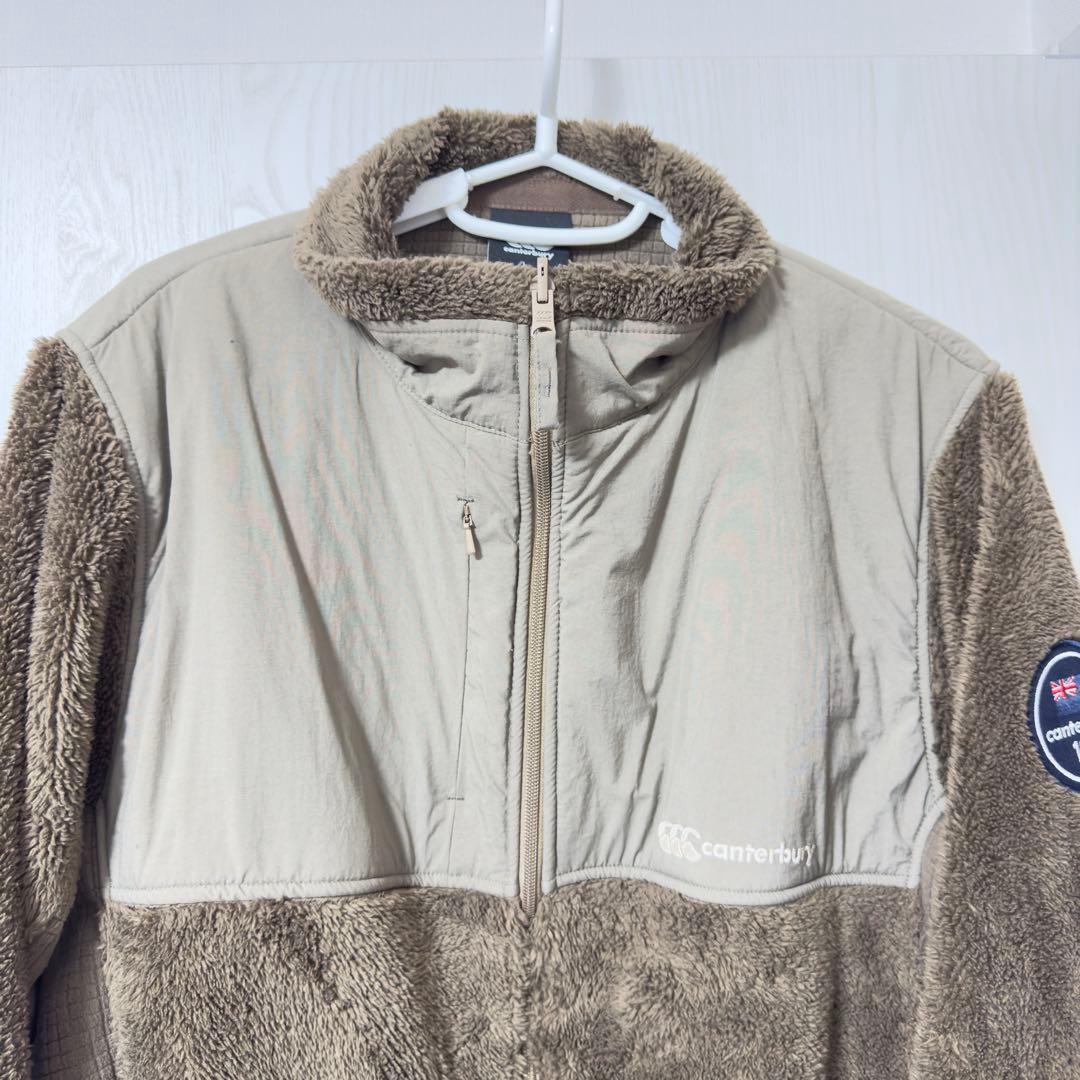 ベージュ/トープカラーのカンタベリー メンズ ボアフリース ジャケット