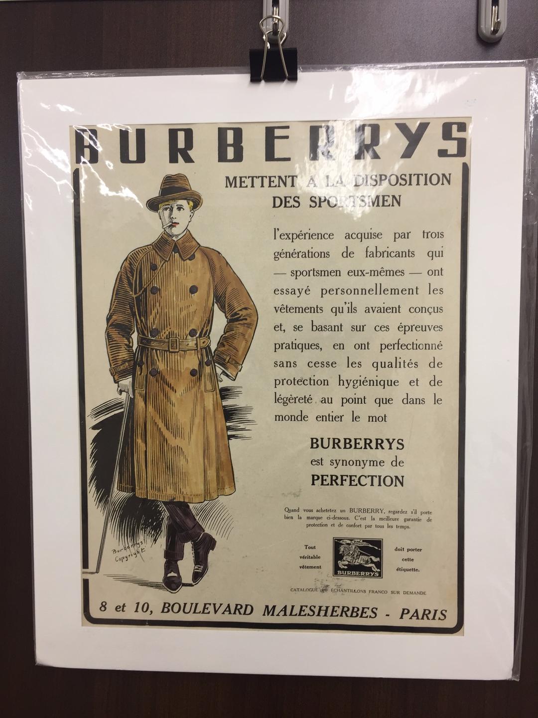 バーバリーのヴィンテージアートポスター