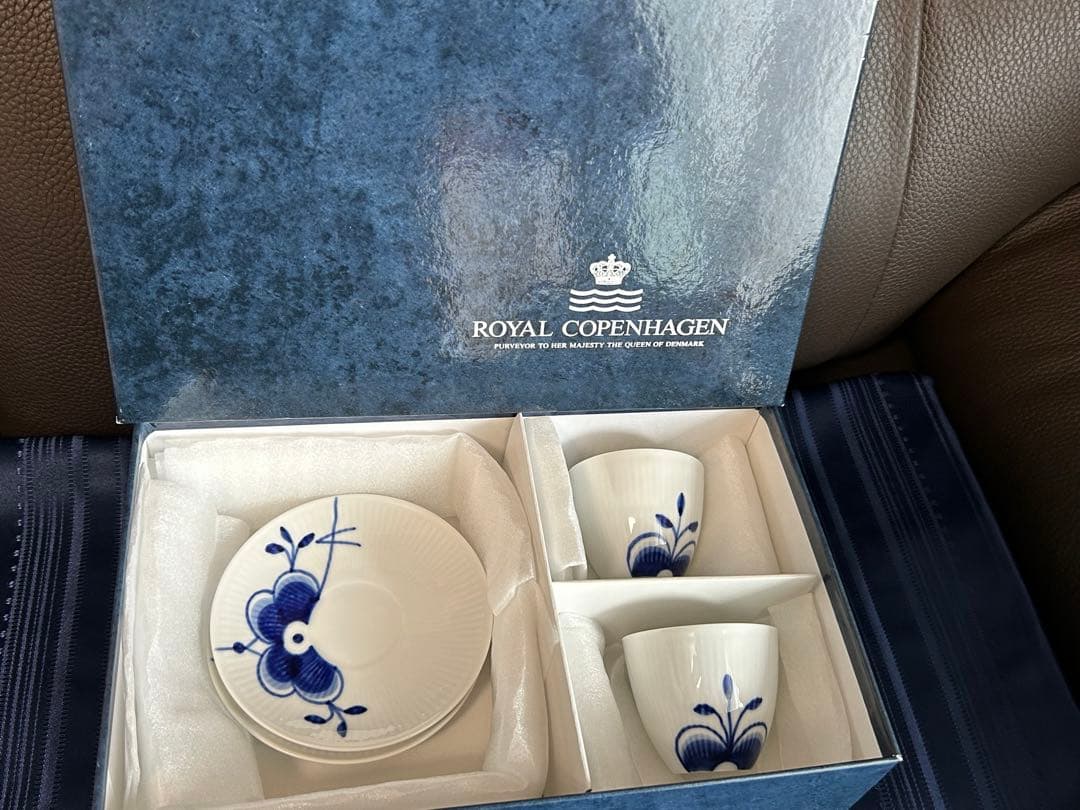 ロイヤルコペンハーゲンブルーフルーテッド「メガ」ジャパニーズティーセット　055