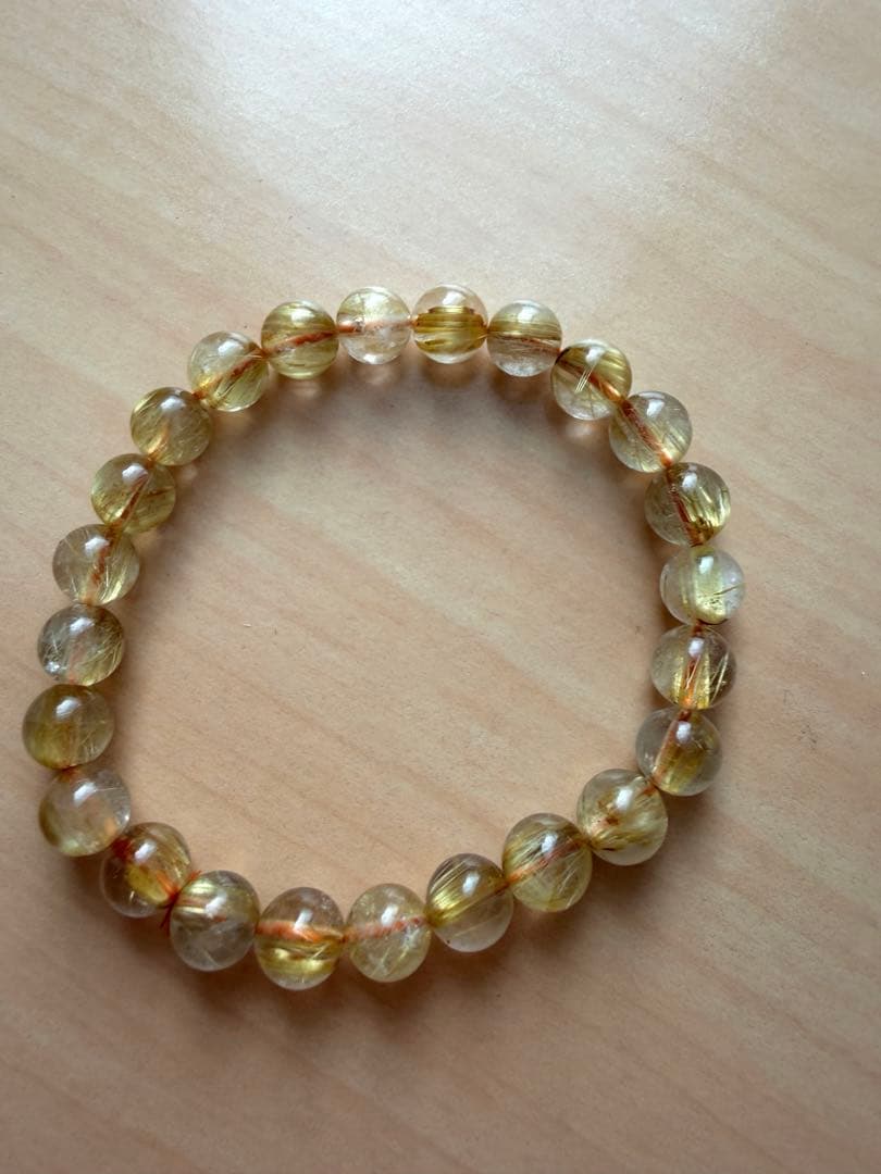 【美品】ReZARD ルチル&リビアングラスブレスセット　パワーストーンセット