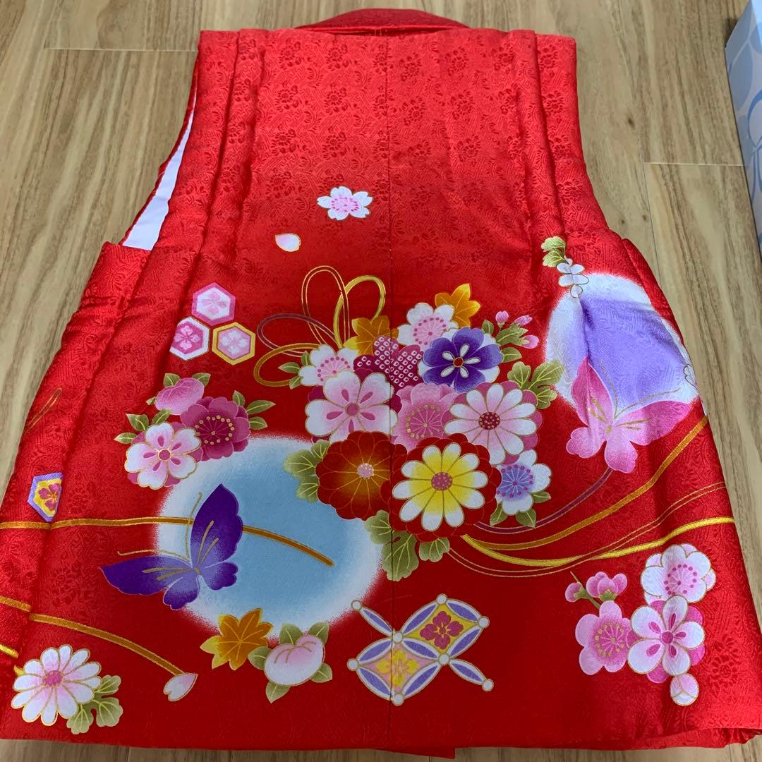 七五三 3才 赤 女の子 正絹 セット