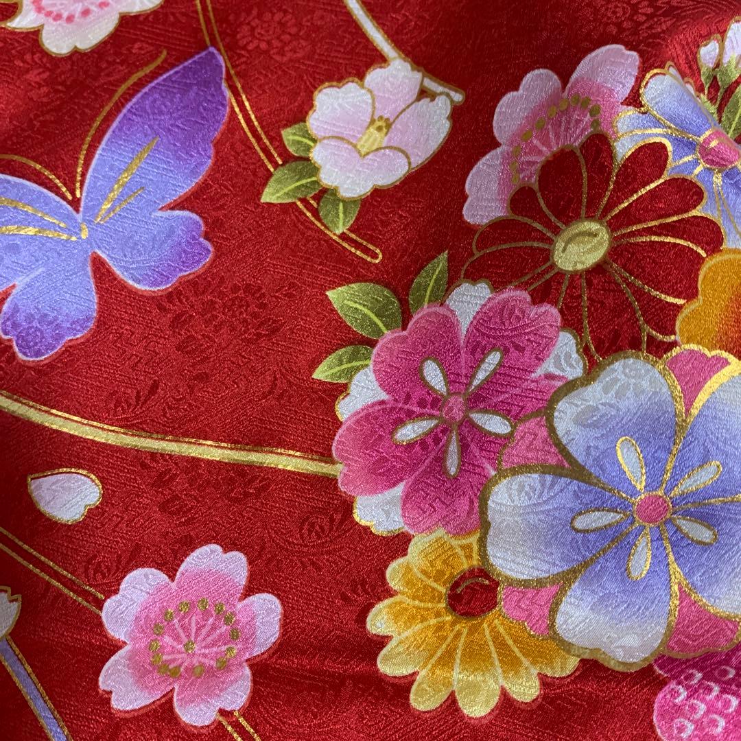 七五三 3才 赤 女の子 正絹 セット