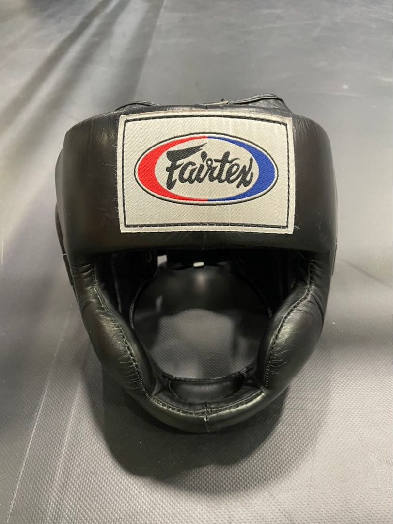 【美品】Fairtex フェアテックス ヘッドギア ヘッドガード ブラック XL