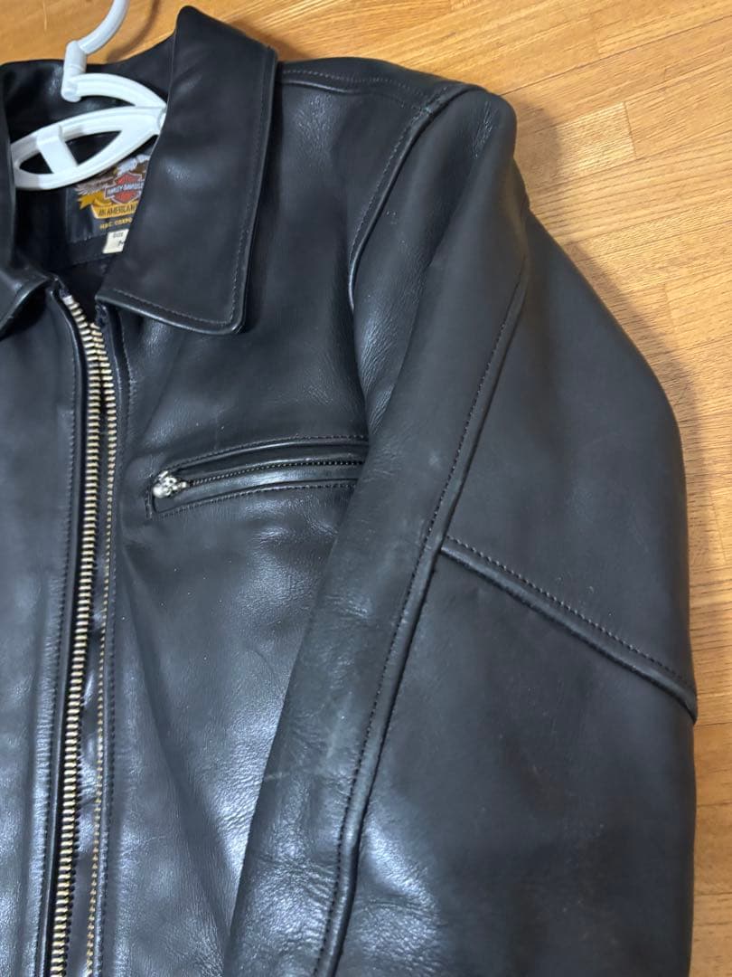 【H.D.C.製 希少】ハーレーダビッドソン 牛革 シングルライダース M