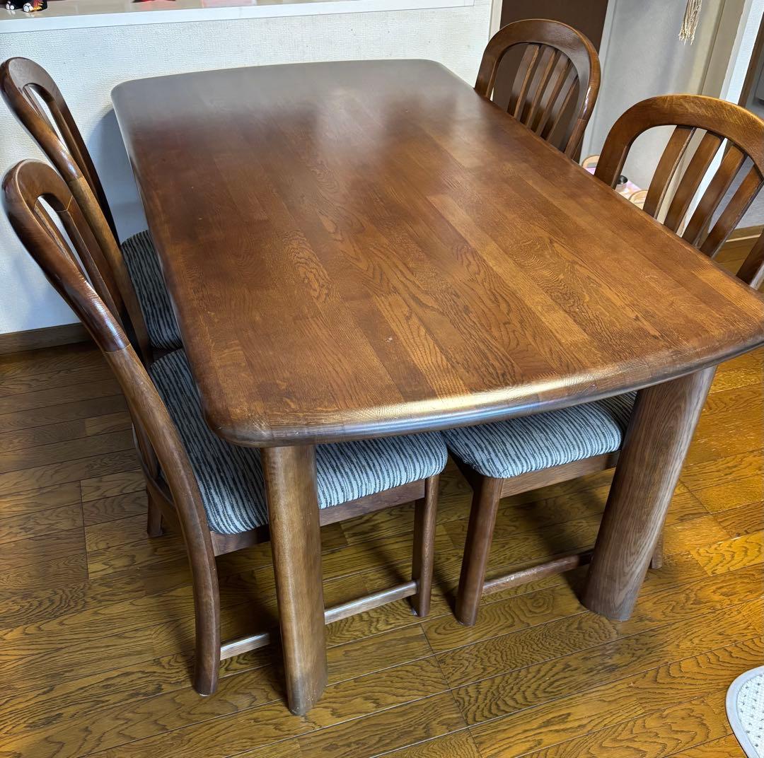 断捨離中@Tさん専用 木製ダイニングテーブル　ダークブラウン