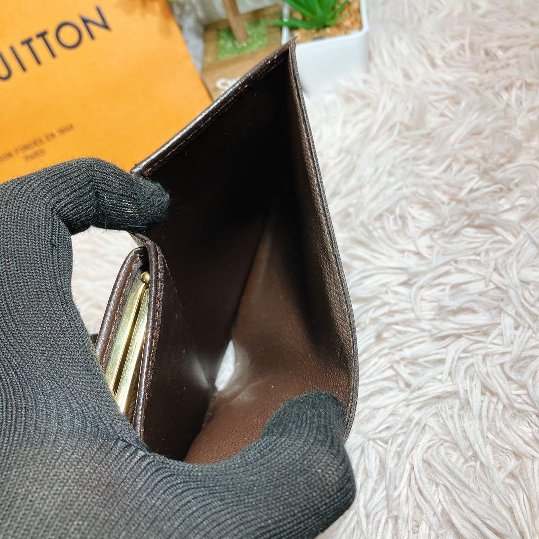 超美品 新型 ルイヴィトン ダミエ ポルト モネ ヴィエノワ がま口 折り財布