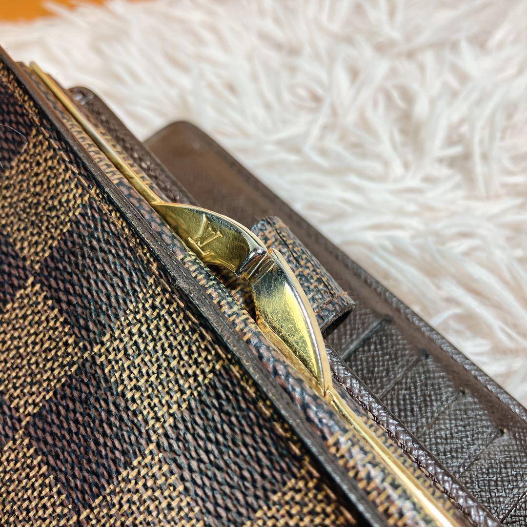 超美品 新型 ルイヴィトン ダミエ ポルト モネ ヴィエノワ がま口 折り財布