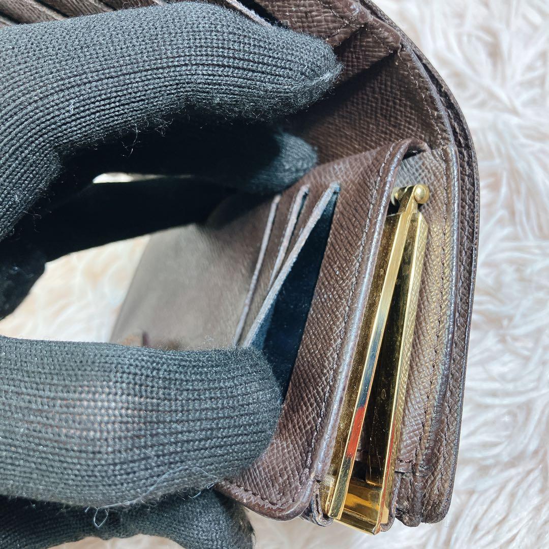 超美品 新型 ルイヴィトン ダミエ ポルト モネ ヴィエノワ がま口 折り財布