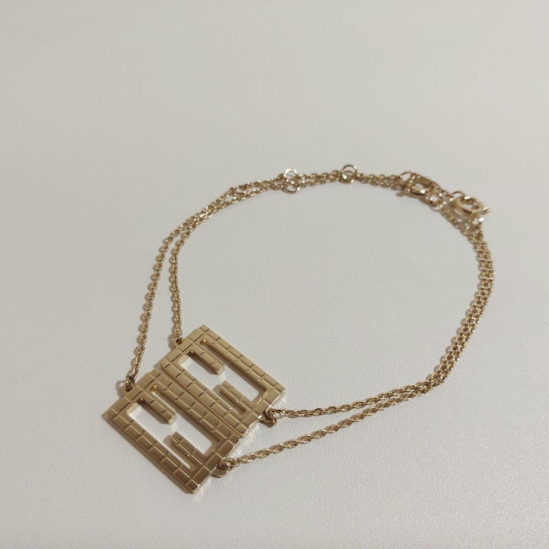 フェンディ バゲット ダブル ブレスレット メタル ゴールド 8AH036