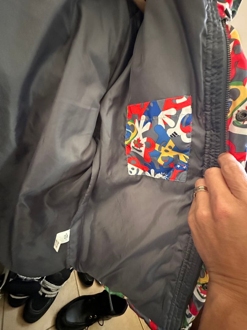 go slow caravan ダウンジャケット　アウター　4 国旗デザイン