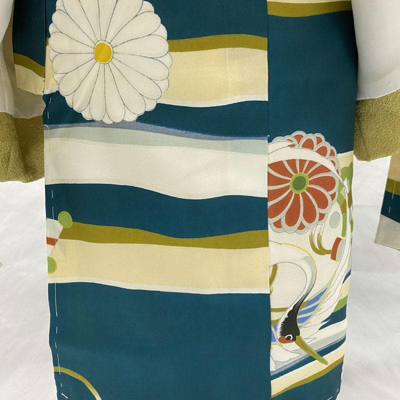 503ab39◎七五三 三歳 男児 着物&被布 セミアンティーク 一つ身◎美品