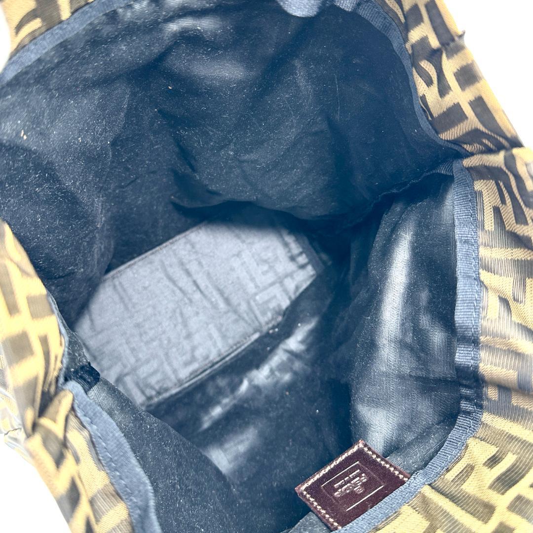 FENDI ズッカ柄 FFロゴ トートバッグ ナイロン ブラウン ヴィンテージ