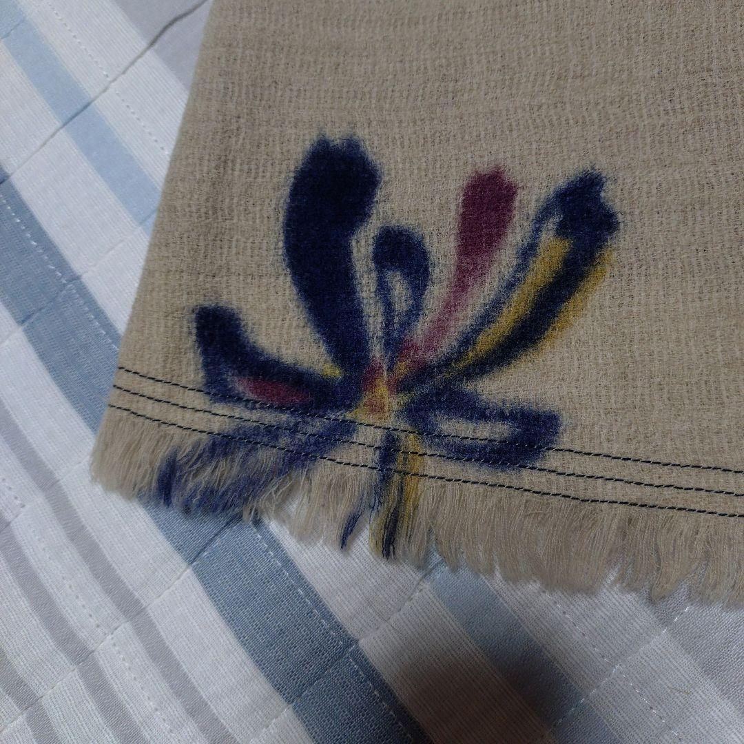 パラスパレス秋冬春　花柄プリント 生成り系ひざ丈スカート