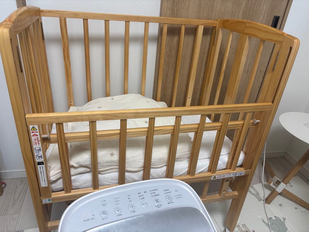 木製ベビーベッド マットレス付き【ミニサイズ】