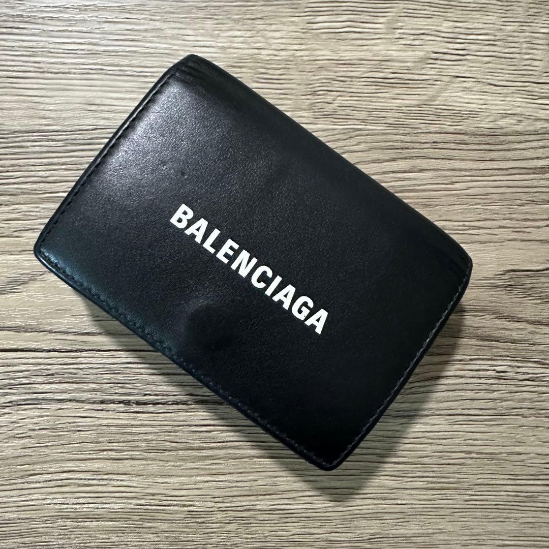 BALENCIAGA バレンシアガ ブラック 三つ折り財布