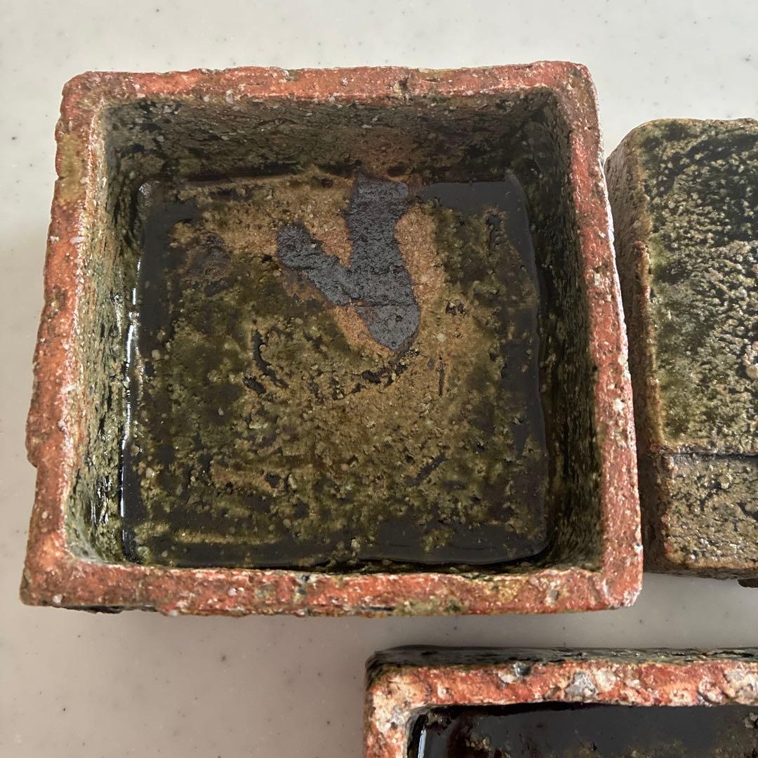 陶芸家　金本卓也氏　奈良県　陶器　二段お重　織部