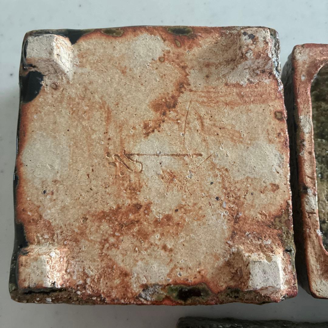 陶芸家　金本卓也氏　奈良県　陶器　二段お重　織部