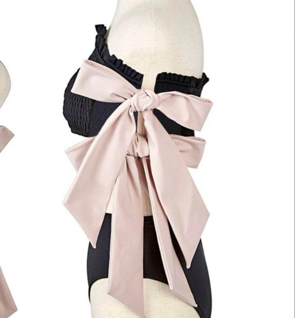 Her lip to 水着 Diuble Bow ONE PIECE