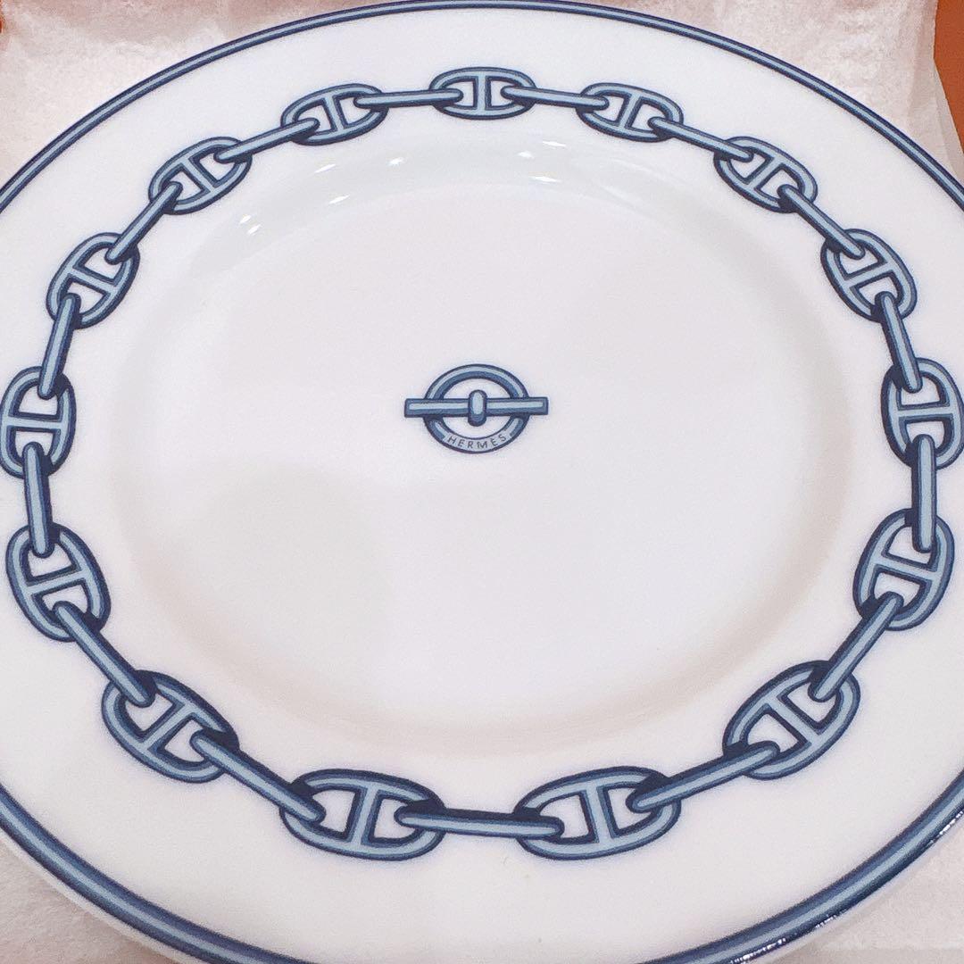 HERMES エルメス シェーヌダンクル プレート 2枚 元箱付