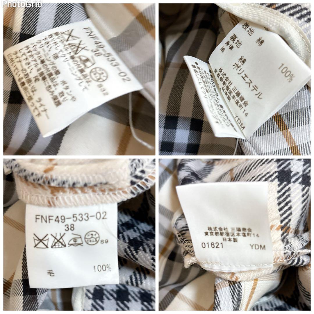 バーバリーブルーレーベル ミドル丈トレンチコート ライナー付　裏地ノバチェック