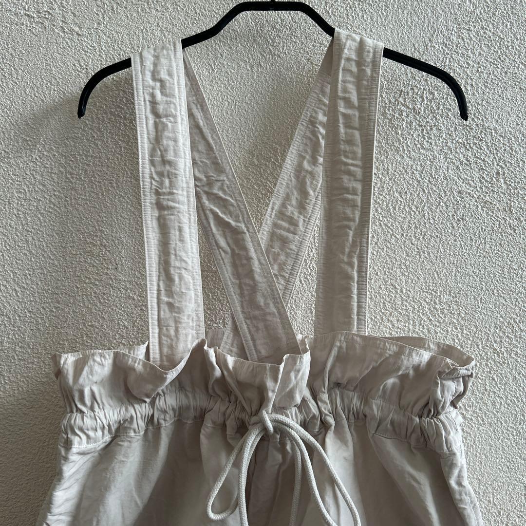 nest robe コットンリネンタイプライター2wayサロペット