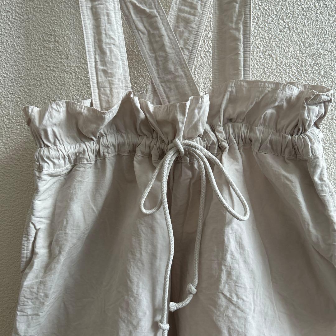 nest robe コットンリネンタイプライター2wayサロペット